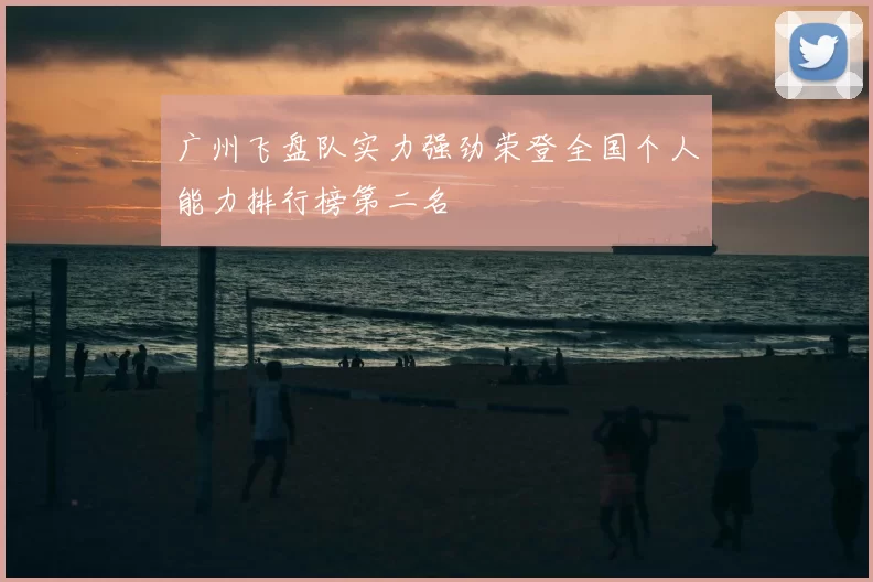 广州飞盘队实力强劲荣登全国个人能力排行榜第二名